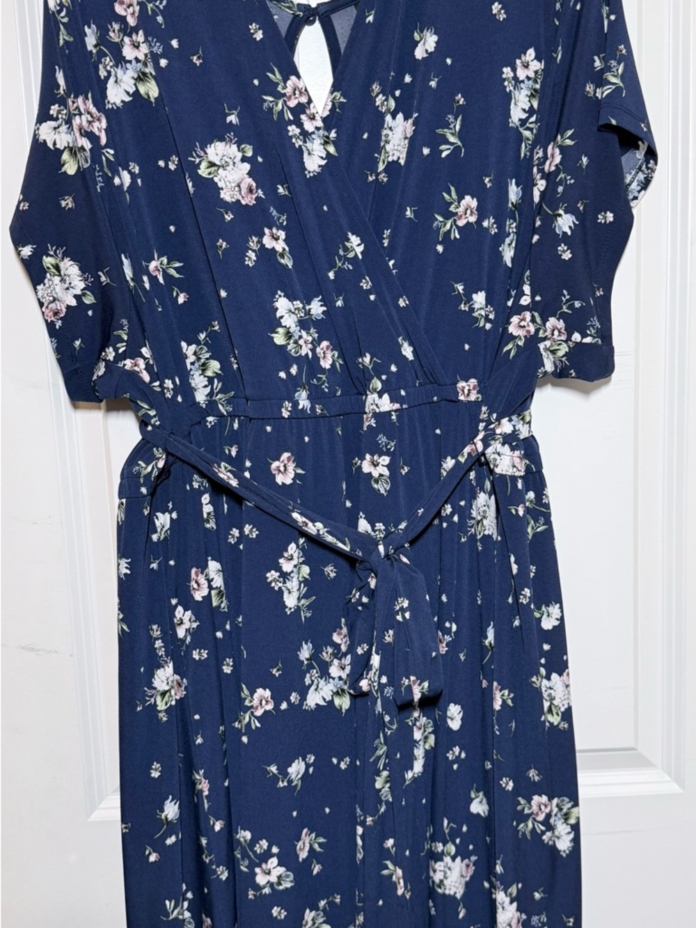 Torrid Navy Floral Wrap Dress